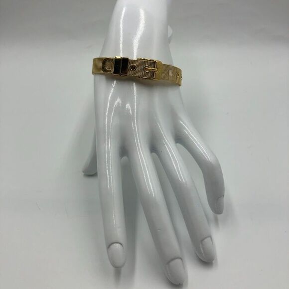 18K Gold Plated Stainless Steel Buckle Style Bracelet Waterproof Hypoall… - Picture 7 of 13